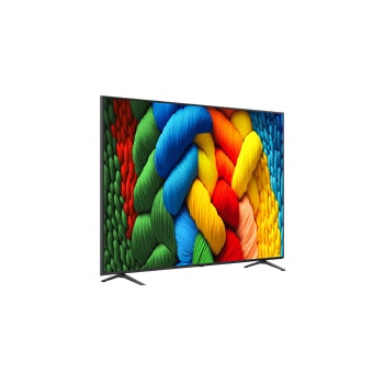 Slightly-angled right-facing side view of LG NanoCell TV.