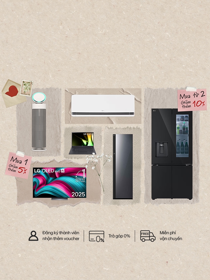 Banner ưu đãi giữa tháng của LG