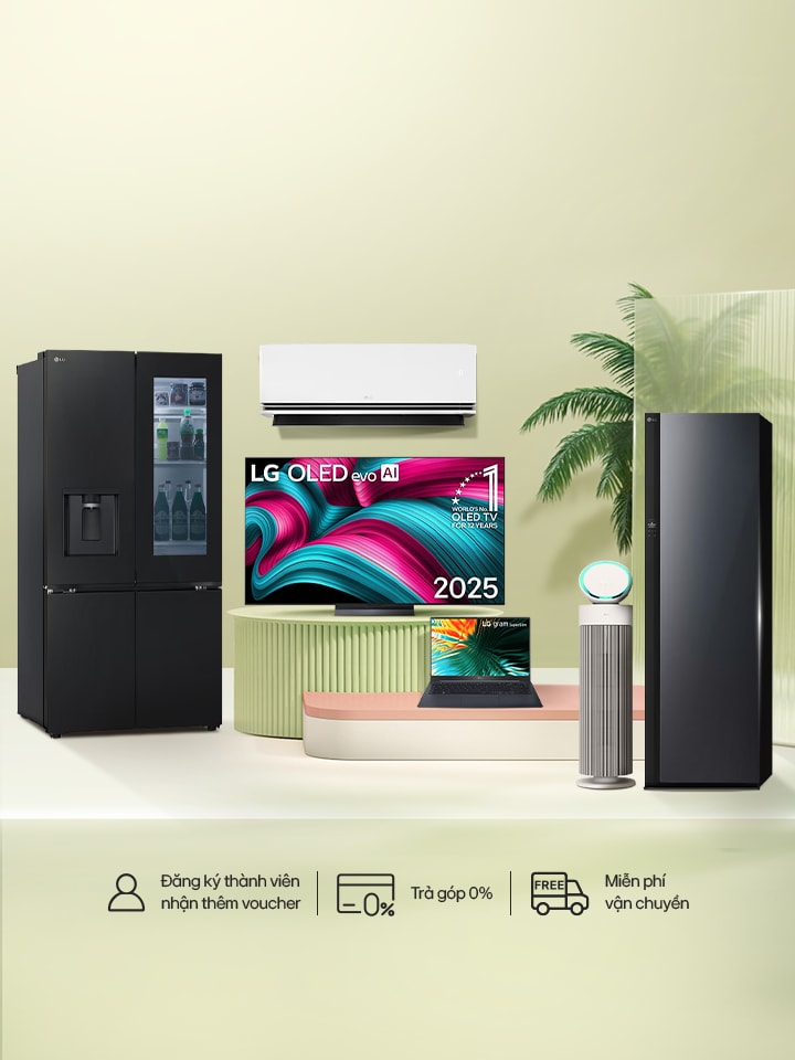 Banner ưu đãi giữa tháng của LG