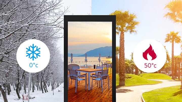 Màn hình hiển thị hoạt động tốt trong môi trường 0~50°C.