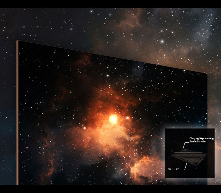 The LG MAGNIT is showing a star cluster shining in the dark universe using deep and vivid colors.