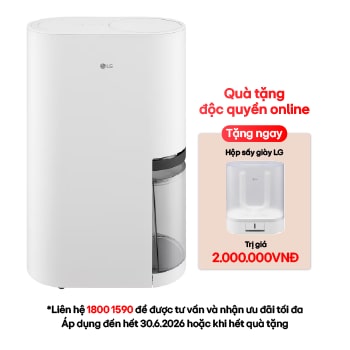 Hình ảnh mặt trước của Máy hút ẩm LG Dual Inverter Mojave 40L DD23GMWE1 DD23GMWE1