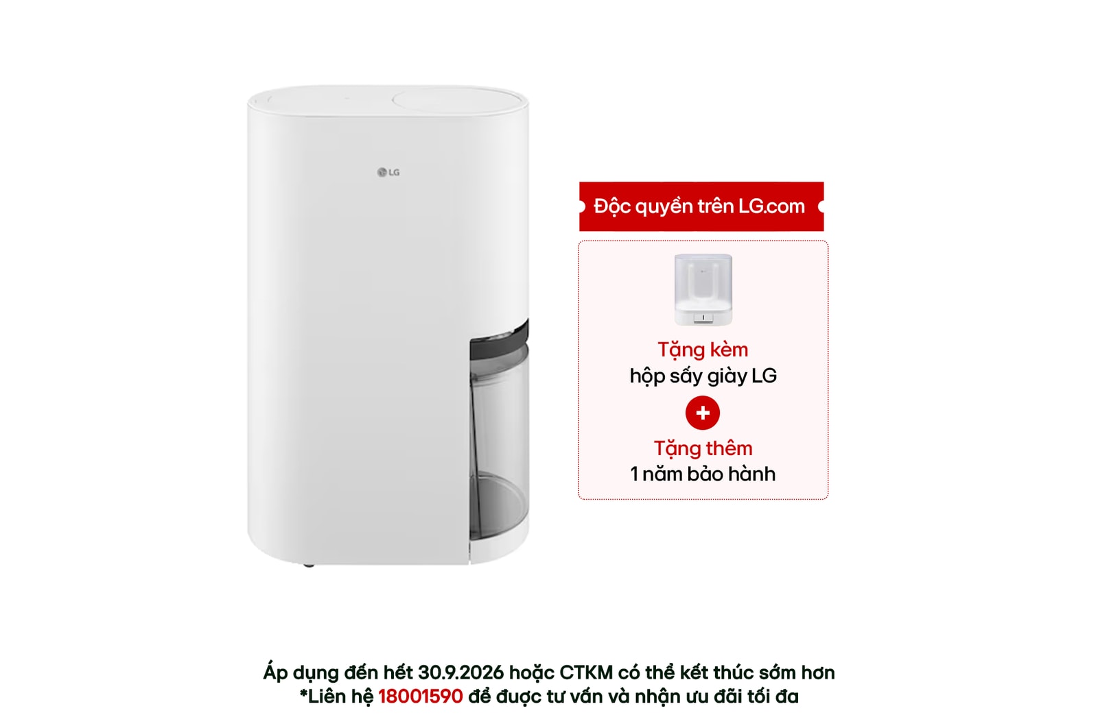 Hình ảnh mặt trước của Máy hút ẩm LG Dual Inverter Mojave 40L DD23GMWE1 DD23GMWE1
