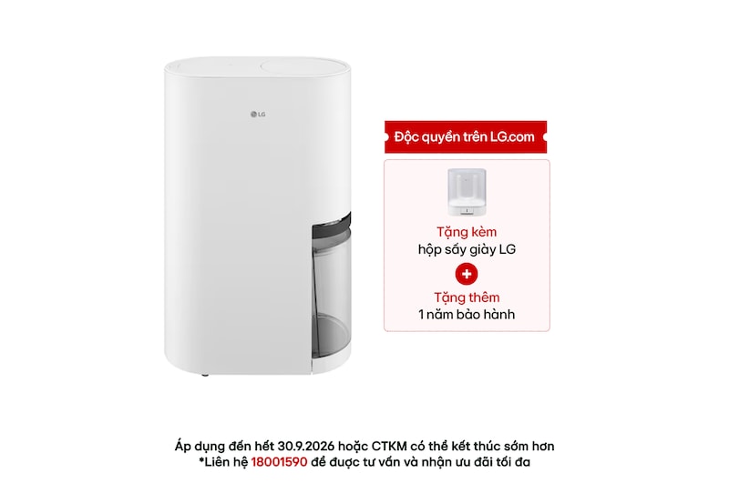Hình ảnh mặt trước của Máy hút ẩm LG Dual Inverter Mojave 40L DD23GMWE1 DD23GMWE1