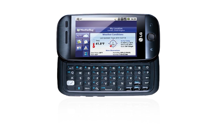 LG Điện thoại Android với bàn phím QWERTY và màn hình cảm ứng, GW620