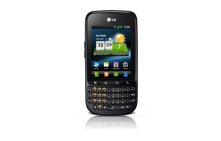 Hình ảnh mặt trước của Android 2.3 Gingerbread.  Optimus Pro