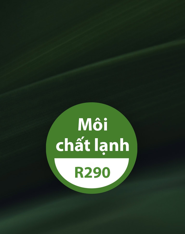 R290 icon with dark green background