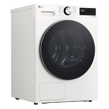 Máy sấy LG 11 kg màu trắng Essence White, góc chụp bên trái