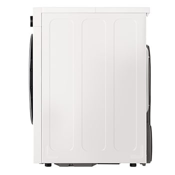 Máy sấy LG 11 kg màu trắng Essence White, góc chụp ngang từ bên hông