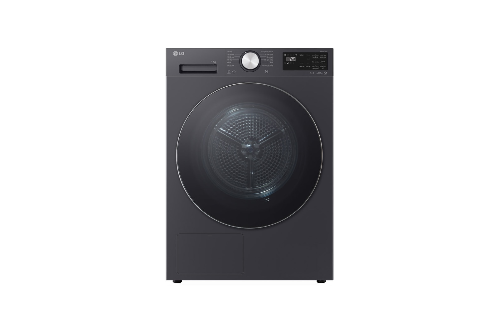 Hình ảnh mặt trước của Máy sấy LG AI DUAL Inverter Heat Pump™ 12kg than ánh kim RX12VHP5G RX12VHP5G