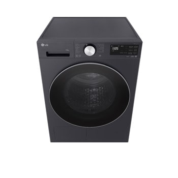 Máy sấy LG 12 kg màu Essence Graphite, góc chụp cao từ phía trước