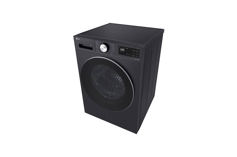 Máy sấy LG 12 kg màu Essence Graphite, góc chụp cao từ bên phải