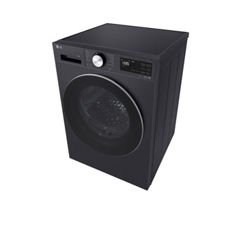 Máy sấy LG 12 kg màu Essence Graphite, góc chụp cao từ bên phải