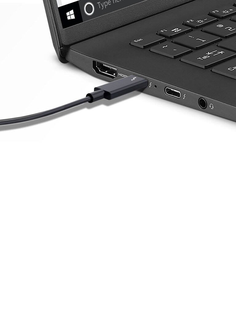 Oferta Thunderbolt™ 4 para carregar, transferir e exibir de uma só vez