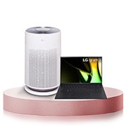 LG Combo Laptop LG gram 14 inch, Windows Home Adv 11 hệ điều hành, core i7, RAM 16GB SSD 512GB & Máy lọc khí PuriCare 360 HIT Hệ thống lọc đa màng Màu xanh| AS60GHBG0, 14AH75.AS60