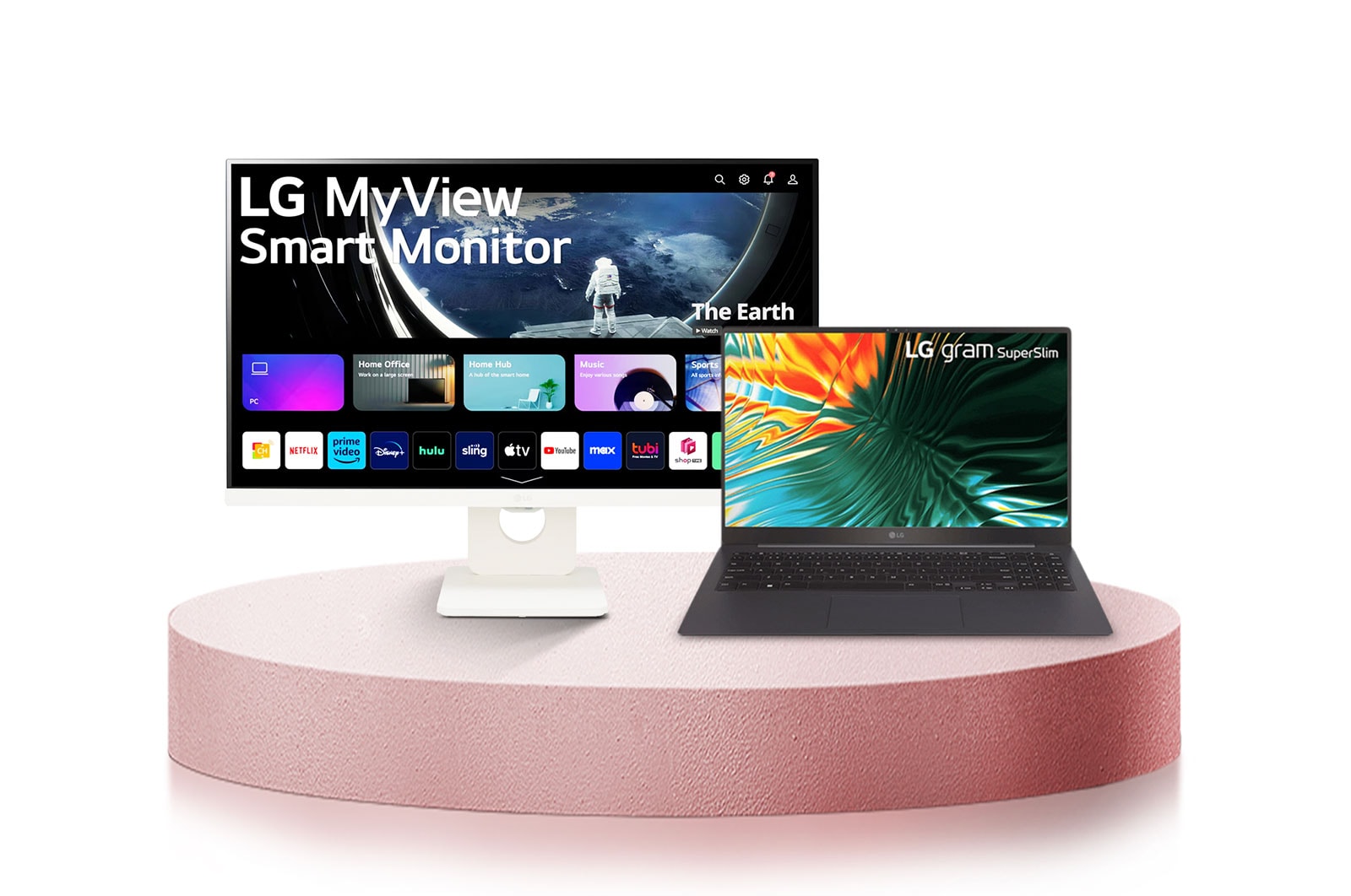 LG Combo Laptop LG gram Ultra Slim 15 inch, core i7, hệ điều hành Windows Home Adv 11, RAM 16GB SSD 512GB & Màn hình thông minh IPS LG MyView 25'' Full HD với webOS, 15AH75.25SR
