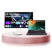 LG Combo Laptop LG gram Ultra Slim 15 inch, core i7, hệ điều hành Windows Home Adv 11, RAM 16GB SSD 512GB & Màn hình thông minh IPS LG MyView 25'' Full HD với webOS, 15AH75.25SR