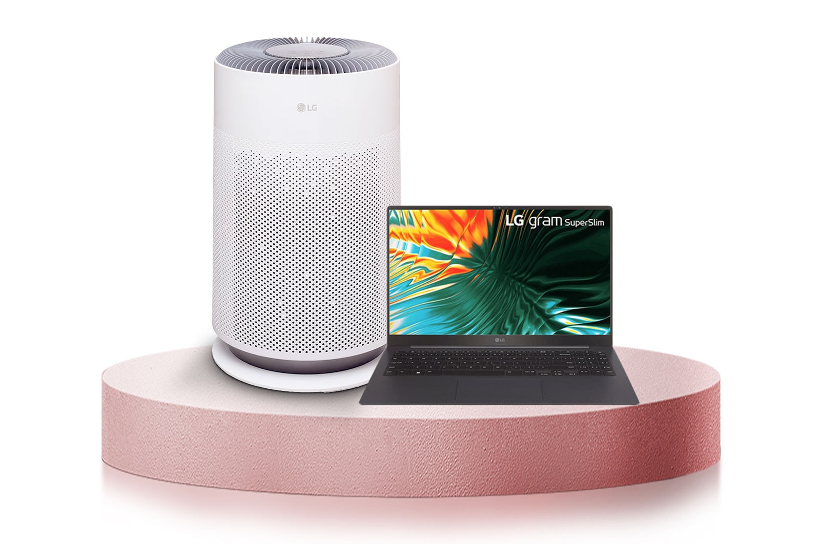 LG Combo Laptop LG gram Ultra Slim 15 inch, core i7, hệ điều hành Windows Home Adv 11, RAM 16GB SSD 512GB & Máy lọc khí PuriCare 360 HIT Hệ thống lọc đa màng Màu xanh| AS60GHBG0, 15AH75.AS60