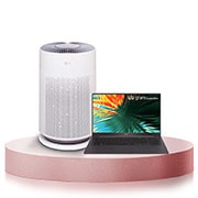 LG Combo Laptop LG gram Ultra Slim 15 inch, core i7, hệ điều hành Windows Home Adv 11, RAM 16GB SSD 512GB & Máy lọc khí PuriCare 360 HIT Hệ thống lọc đa màng Màu xanh| AS60GHBG0, 15AH75.AS60