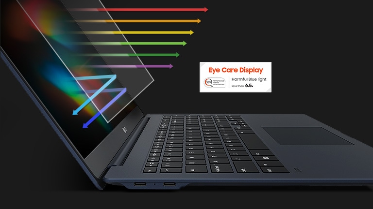 Tấm nền chống lóa mắt làm giảm ánh sáng xanh có hại.