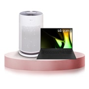 LG Combo Laptop LG gram 17 inch, Windows Home Adv 11 hệ điều hành, core i7, RAM 16GB SSD 1TB & Máy lọc khí PuriCare 360 HIT Hệ thống lọc đa màng Màu xanh| AS60GHBG0, 17AH78.AS60