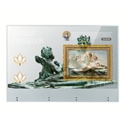 Hình ảnh mặt trước của OLED signage trong suốt 55EW5TF-A