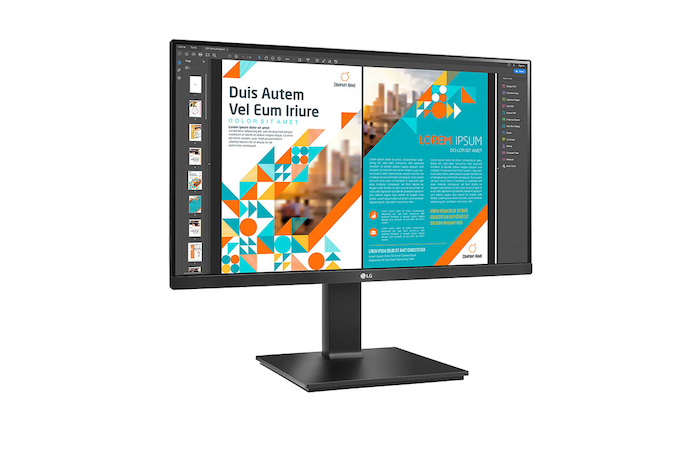 LG Màn hình máy tính LG QHD 23.8" IPS AMD FreeSync™ HDR10 sRGB 99% chân đế linh hoạt 24QP550-B, 24QP550-B