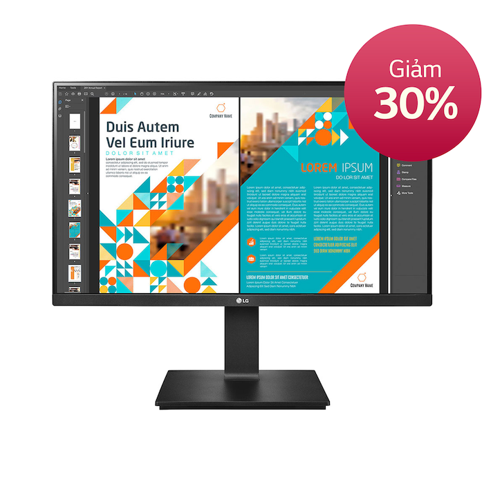 LG Màn hình máy tính LG QHD 23.8" IPS AMD FreeSync™ HDR10 sRGB 99% chân đế linh hoạt 24QP550-B, 24QP550-B