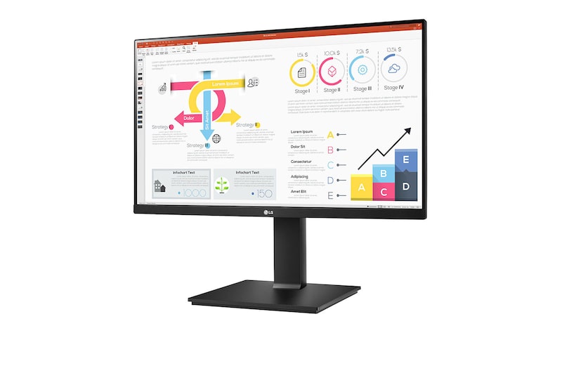LG Màn hình máy tính LG QHD 23.8" IPS AMD FreeSync™ HDR10 sRGB 99% kết nối Daisy chain và USB Type-C™ 24QP750-B , 24QP750-B