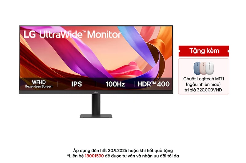 Hình ảnh mặt trước của Màn hình UltraWide 34 inch IPS WFHD 100Hz 1ms 34U511A-B