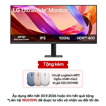 Hình ảnh mặt trước của Màn hình UltraWide 34 inch IPS WFHD 100Hz 1ms 34U511A-B