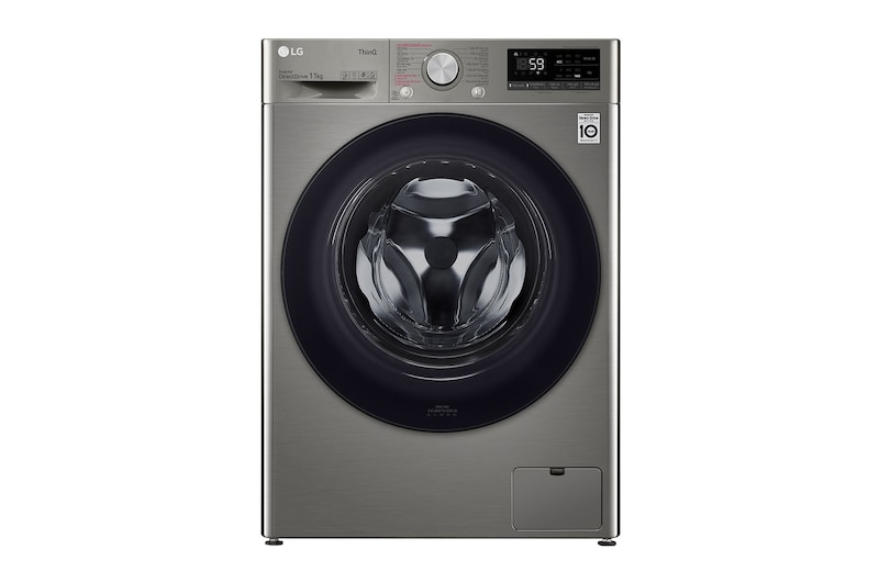 Hình ảnh mặt trước của Máy giặt lồng ngang LG AI DD™ Inverter 11kg màu xám FV1411S4P FV1411S4P