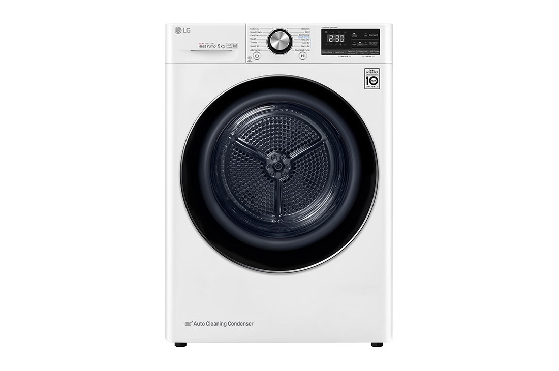 Máy sấy LG DUAL Inverter Heat Pump™ 9kg màu trắng DVHP09W