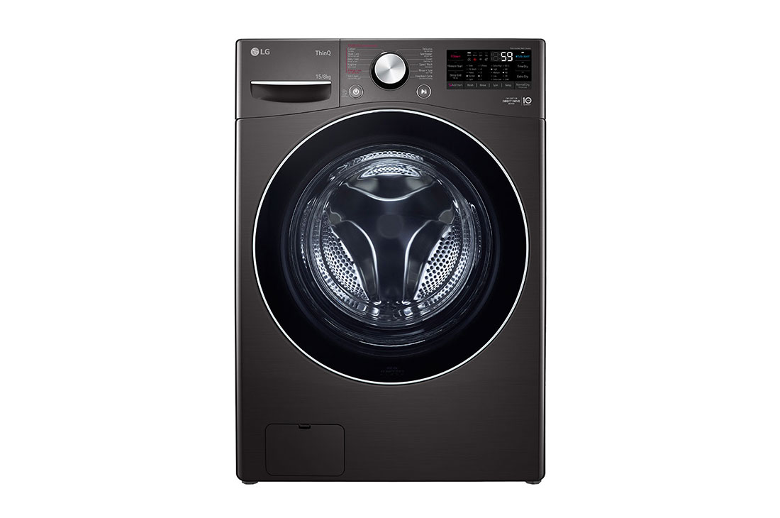Máy giặt sấy lồng ngang LG AI DD™ Inverter 15kg màu đen F2515RTGB