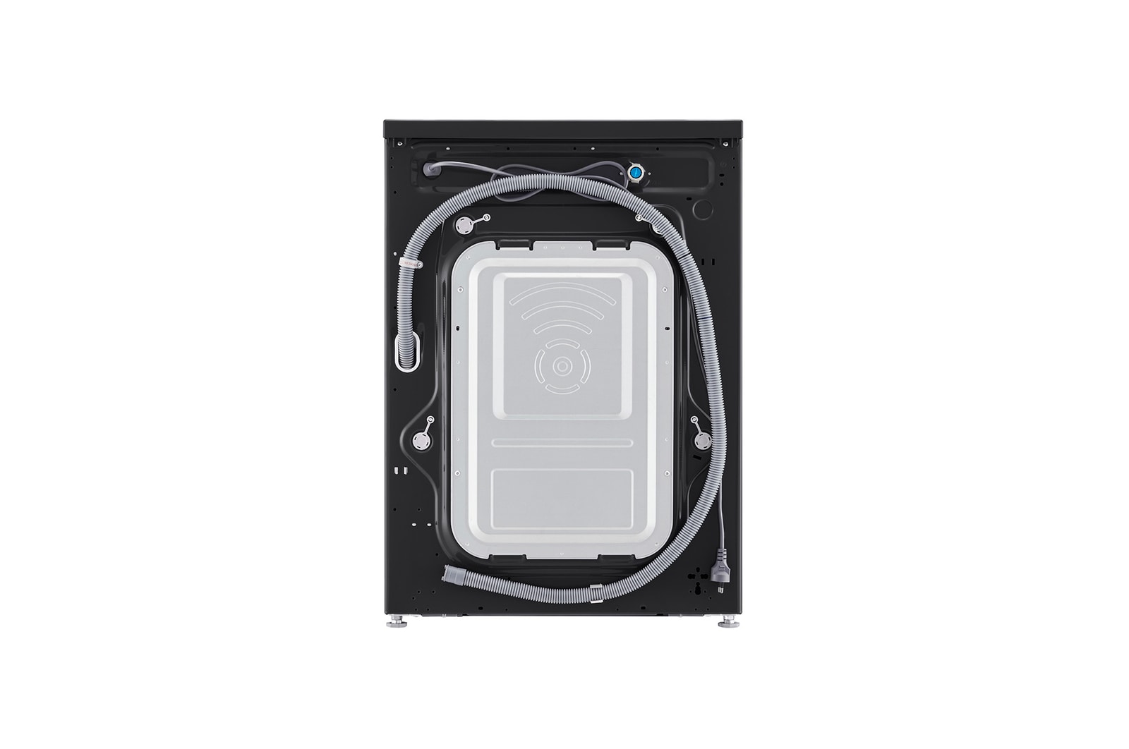 Mặt sau máy giặt lồng ngang Inverter 9kg màu đen bóng FB1209S6O