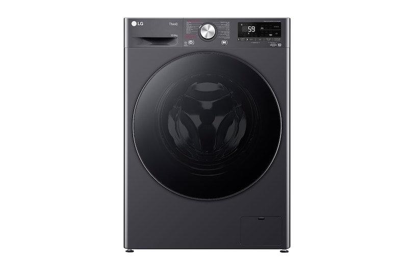 Hình ảnh mặt trước của Máy giặt sấy lồng ngang LG AI DD™ Inverter 10kg màu đen FV1410D4M1 FV1410D4M1