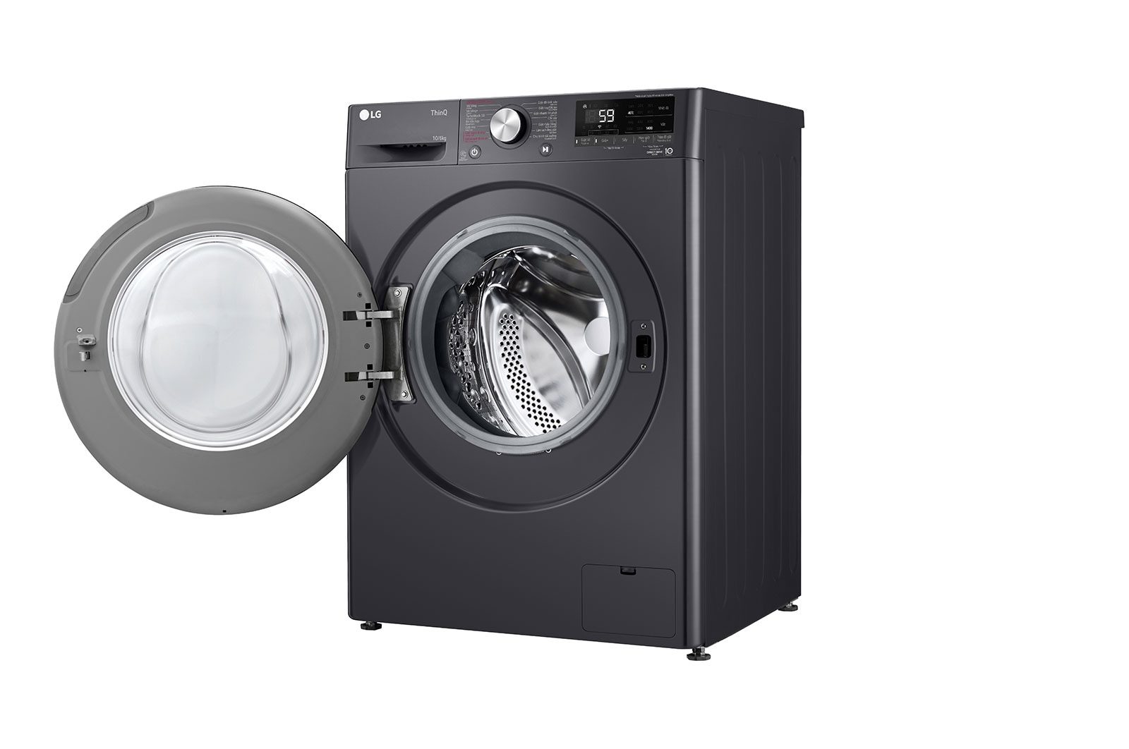 LG Máy giặt sấy lồng ngang LG AI DD™ Inverter 10kg màu đen FV1410D4M1, FV1410D4M1