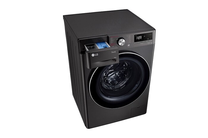 LG Máy giặt lồng ngang LG AI DD™ Inverter 10kg màu đen FV1410S4B, FV1410S4B