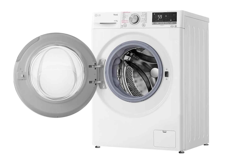 LG Máy giặt sấy lồng ngang LG AI DD™ Inverter 11kg màu trắng FV1411D4W, FV1411D4W