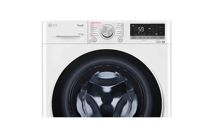 LG Máy giặt sấy lồng ngang LG AI DD™ Inverter 11kg màu trắng FV1411D4W, FV1411D4W