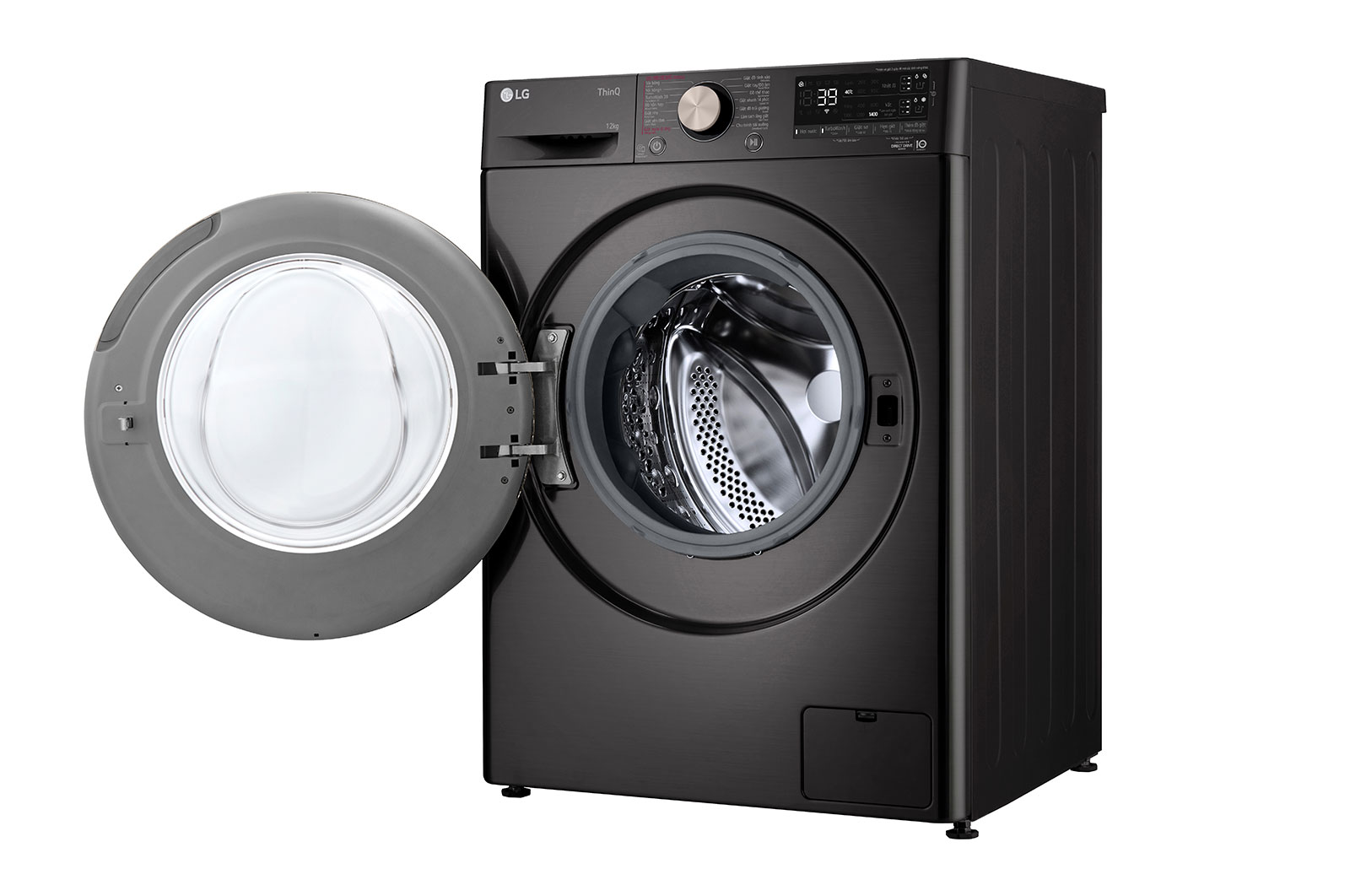 LG Máy giặt lồng ngang LG AI DD™ Inverter 12kg màu đen FV1412S3BA, FV1412S3BA