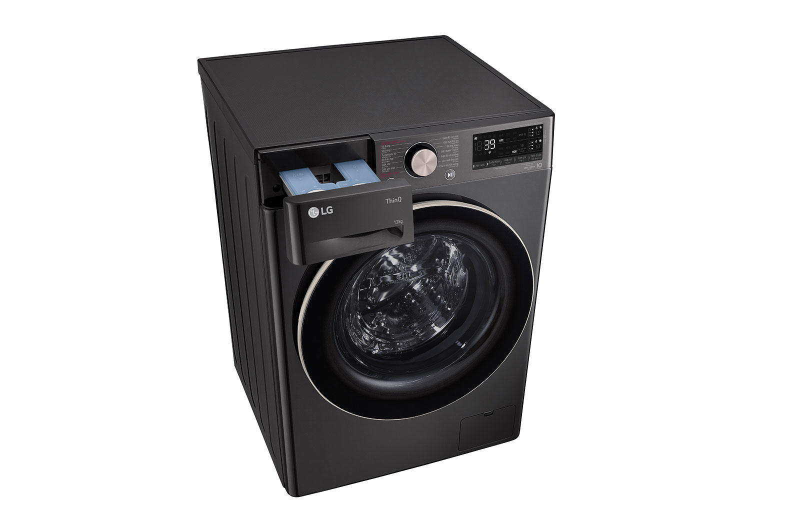 LG Máy giặt lồng ngang LG AI DD™ Inverter 12kg màu đen FV1412S3BA, FV1412S3BA