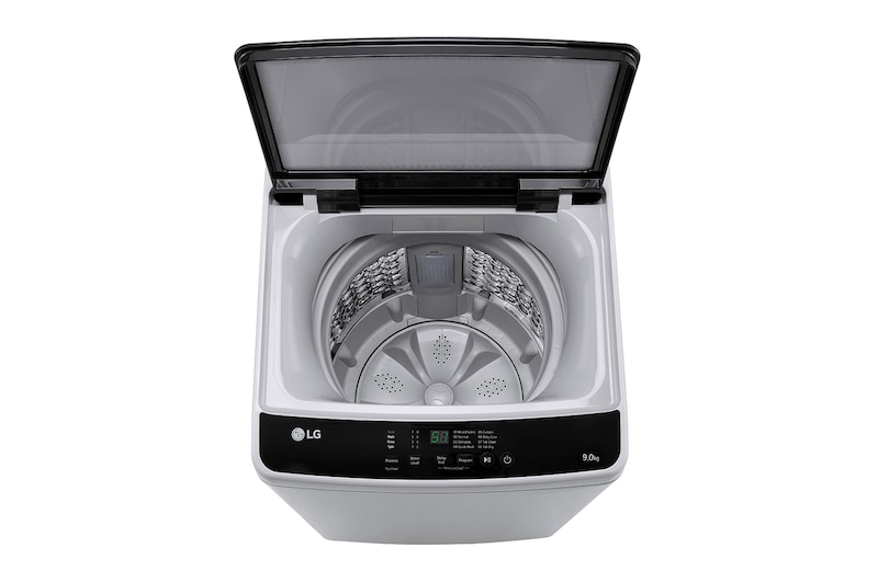 LG Máy giặt cửa trên 9kg có lồng giặt tổ ong, màu xám, T2109NT1G