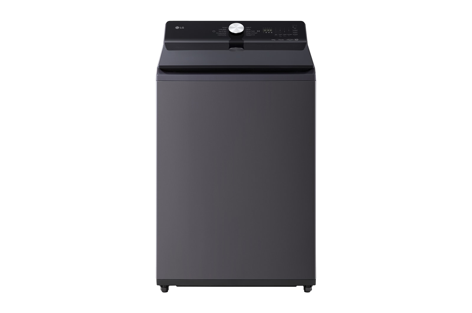 Hình ảnh mặt trước của Máy giặt lồng đứng LG AI DD™ Inverter 19kg màu Than ánh kim T2519SX5G T2519SX5G