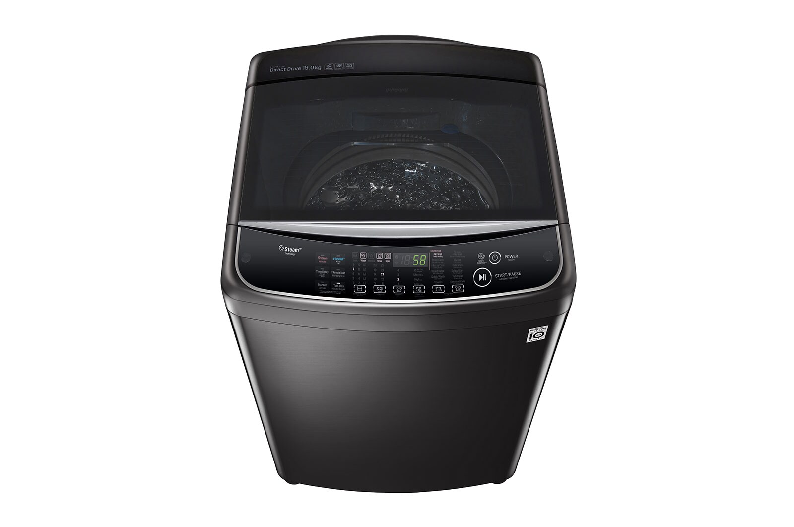 LG Máy giặt lồng đứng LG TurboWash3D™ Inverter 19kg màu đen TH2519SSAK, TH2519SSAK