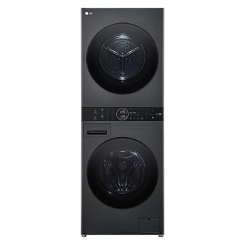 Hình ảnh mặt trước của Tháp giặt sấy LG WashTower™ Giặt 14kg/ Sấy 10kg Màu đen|WT1410NHB WT1410NHB