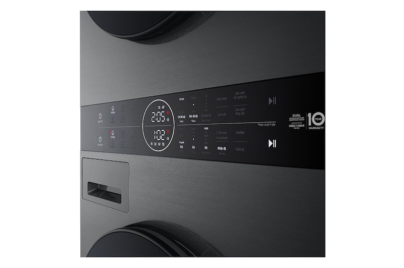 LG Tháp giặt sấy LG WashTower™ Giặt 14kg/ Sấy 10kg Màu đen|WT1410NHB, WT1410NHB