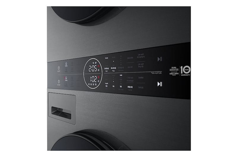 LG Tháp giặt sấy LG WashTower™ Giặt 14kg/ Sấy 10kg Màu đen|WT1410NHB, WT1410NHB