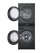 LG Tháp giặt sấy LG WashTower™ Giặt 14kg/ Sấy 10kg Màu đen|WT1410NHB, WT1410NHB