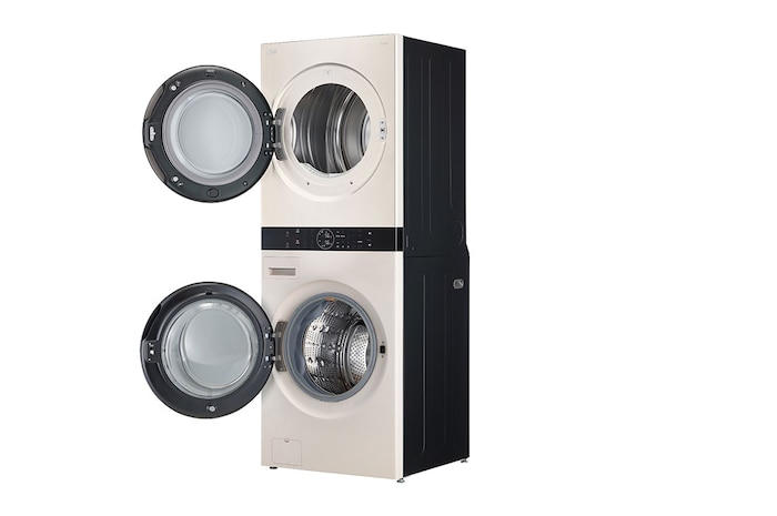 LG Tháp giặt sấy LG WashTower™ Giặt 14kg/ Sấy 10kg Màu be|WT1410NHE   , WT1410NHE